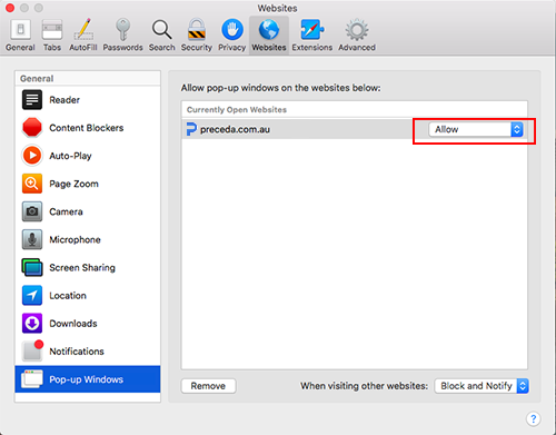 Safari (MAC)